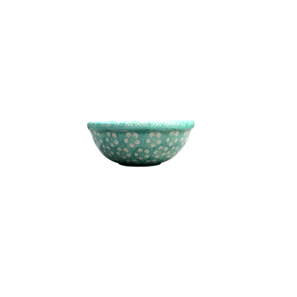 Mint Flowers - Dessert Bowl  Polish Ceramics - PasParTou