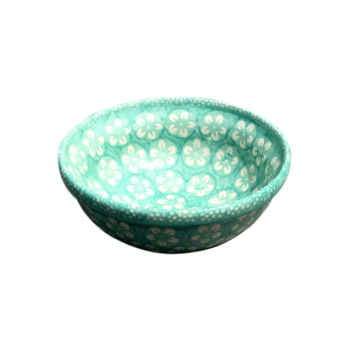 Mint Flowers - Dessert Bowl  Polish Ceramics - PasParTou
