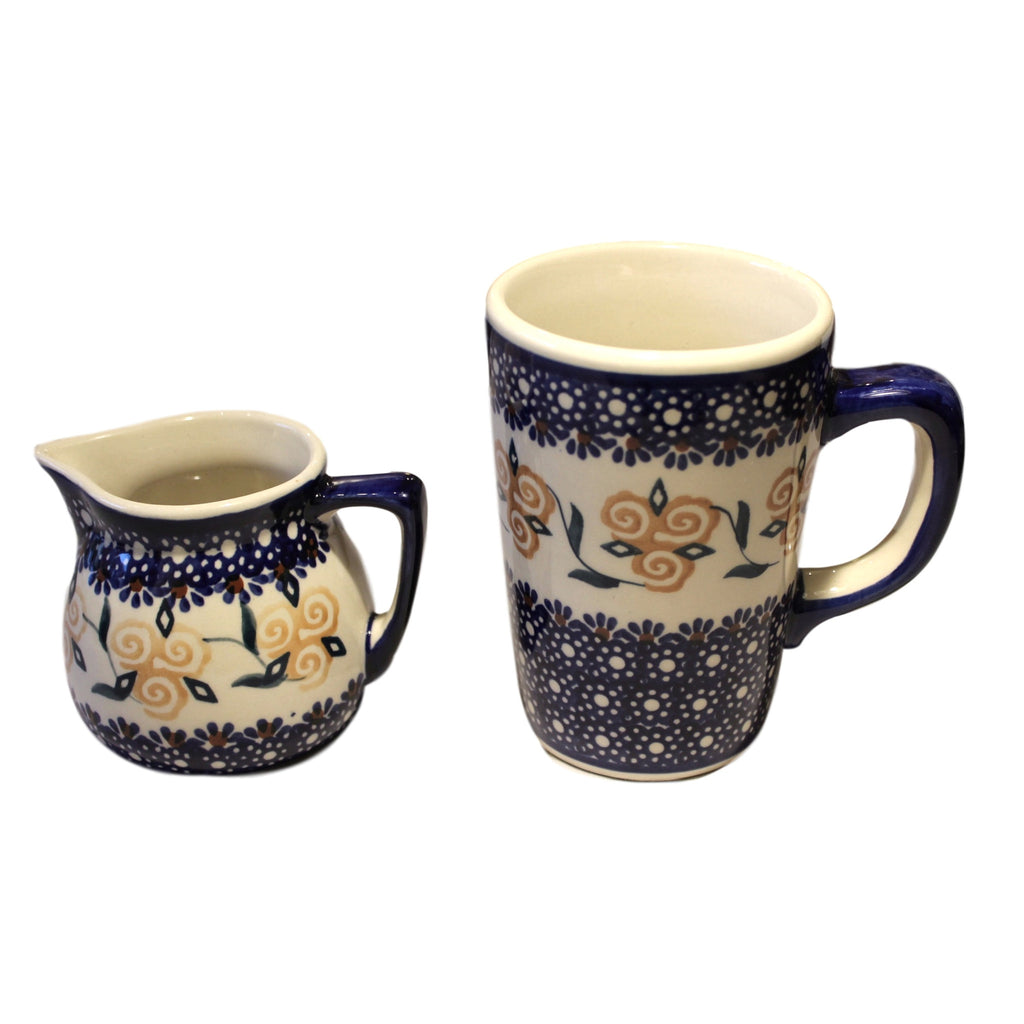 Golden Rose - Tall Mug  Polish Ceramics - PasParTou