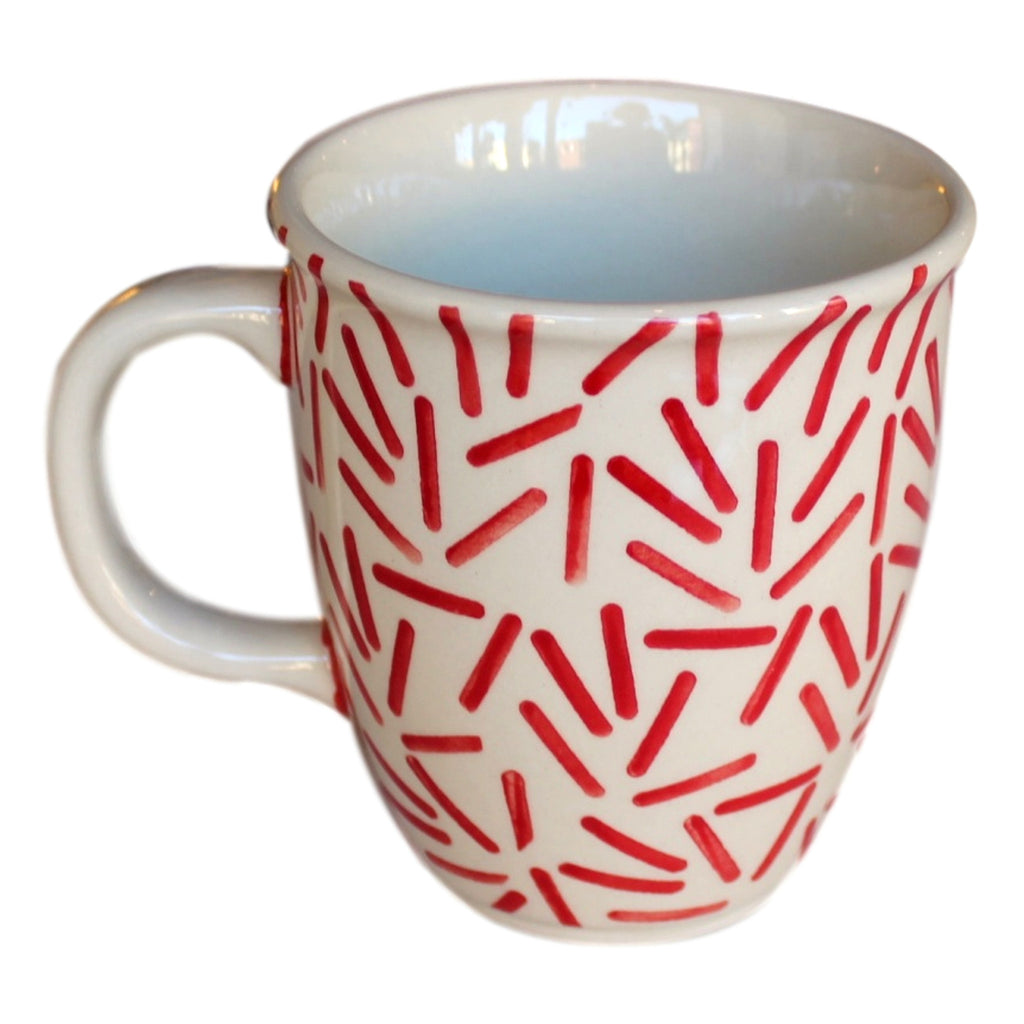 Op Art Red - Cup  Polish Ceramics - PasParTou