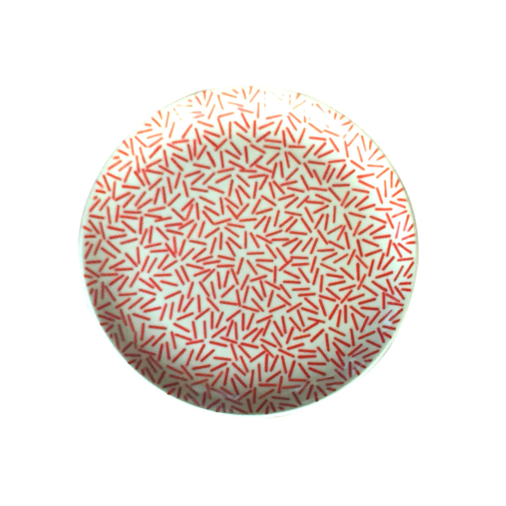 Op Art Red - Large Serving Plate  Polish Ceramics - PasParTou