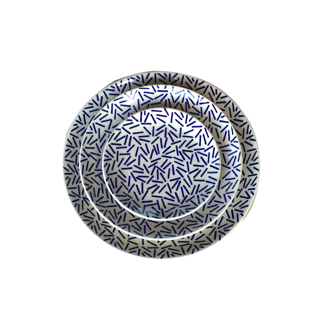 Op Art Blue - Large Serving Platter  Polish Ceramics - PasParTou