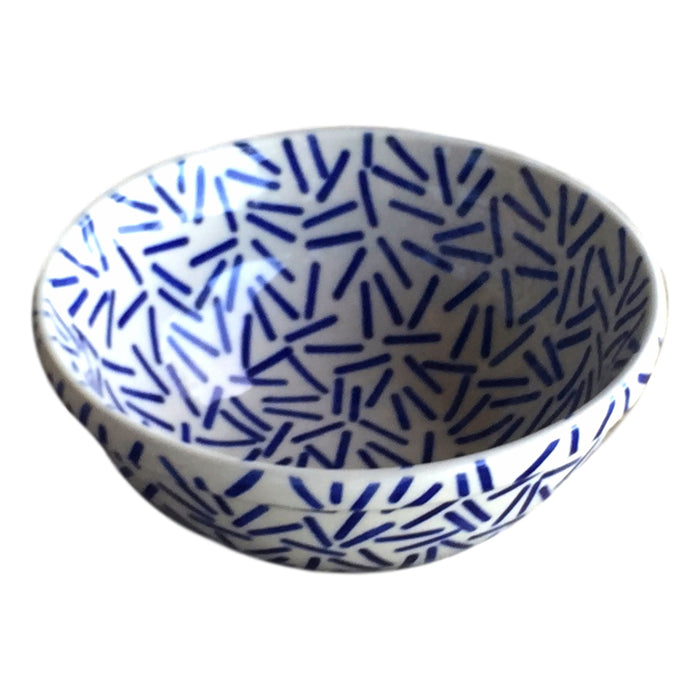 Op Art Blue - Salad Bowl  Polish Ceramics - PasParTou