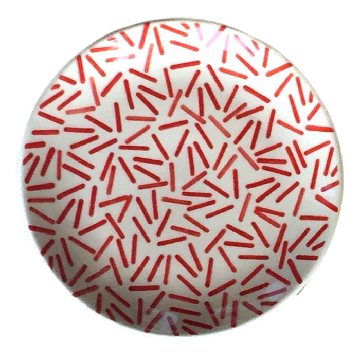 Op Art Red - Dessert Plate  Polish Ceramics - PasParTou
