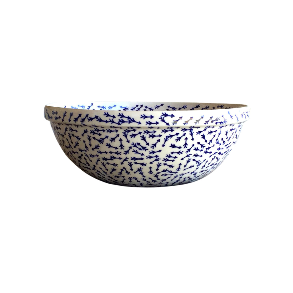 Blue Arrows - Medium Serving Bowl  Polish Ceramics - PasParTou