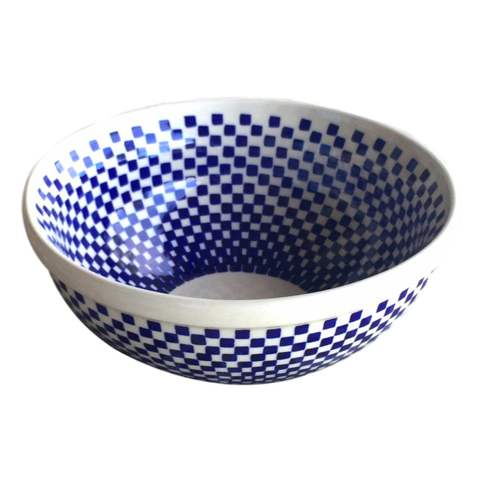 Checkerboard - Small Serving Bowl  Polish Ceramics - PasParTou
