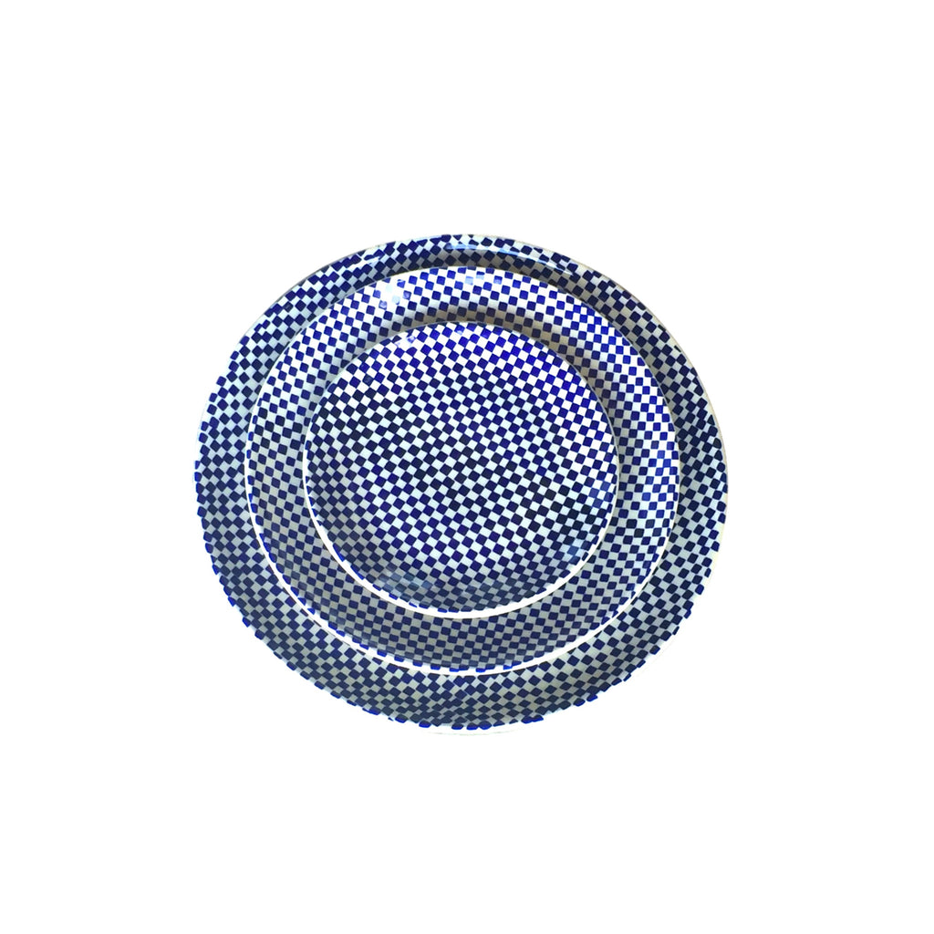 Checkerboard - Dinner Plate  Polish Ceramics - PasParTou