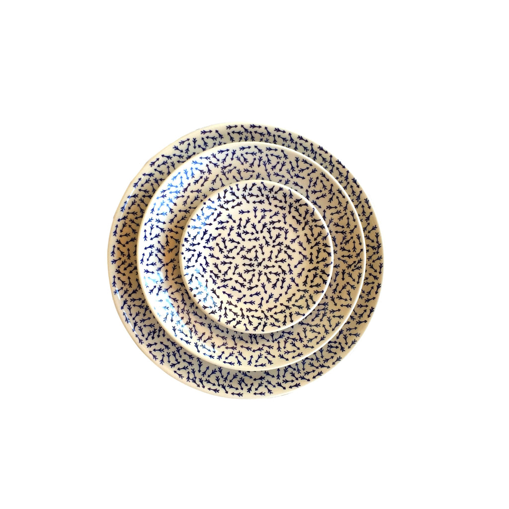 Blue Arrows - Dessert Plate  Polish Ceramics - PasParTou