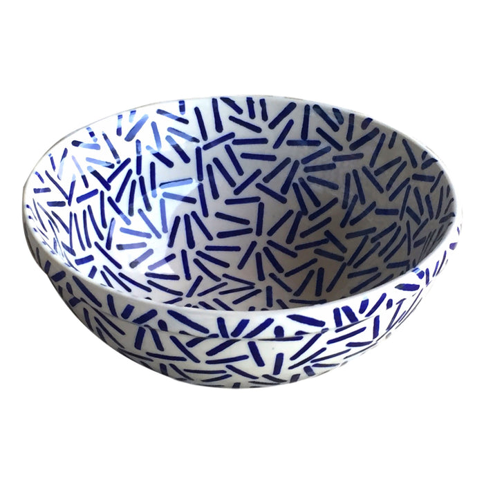 Op Art Blue - Small Serving Bowl  Polish Ceramics - PasParTou