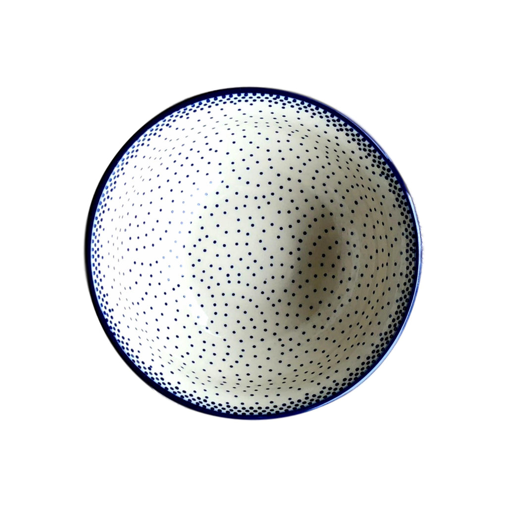 Tiny Blue Dots - Small Serving Bowl  Polish Ceramics - PasParTou