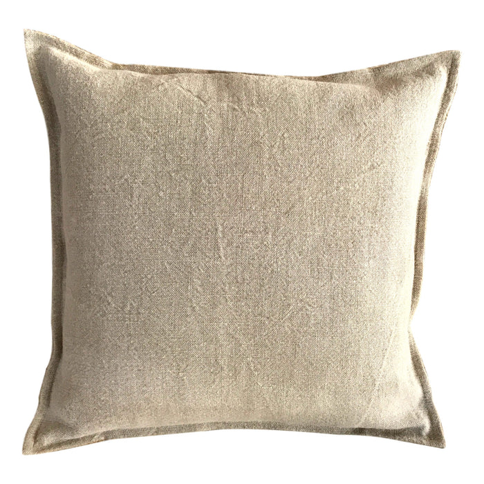Pillow Soft Washed Linen Oatmeal 20 x 20  Pillows - PasParTou
