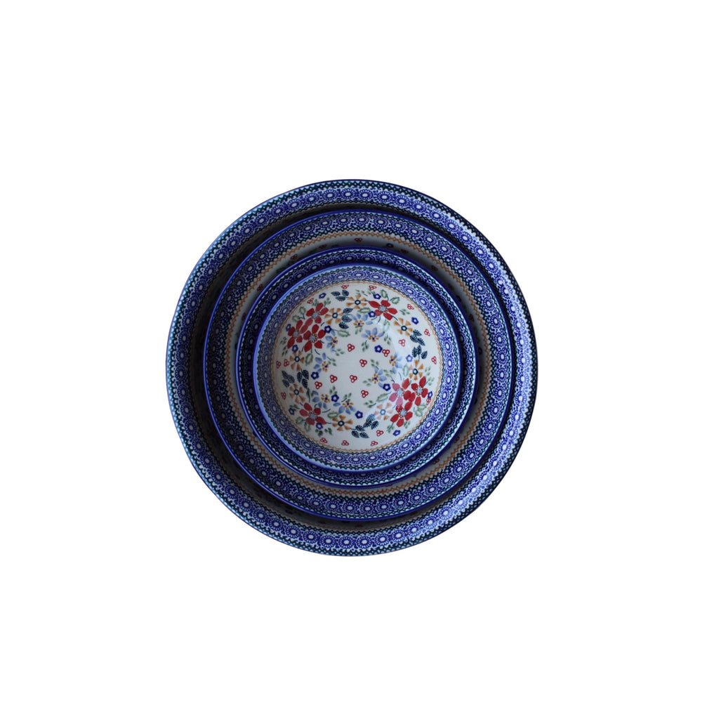 Harvest Floral - Small Serving Bowl  Polish Ceramics - PasParTou