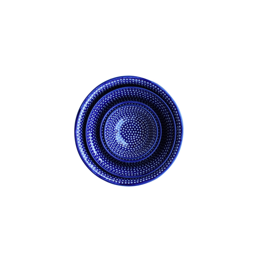 Dotty for Dots Navy - Small Serving Bowl  Polish Ceramics - PasParTou