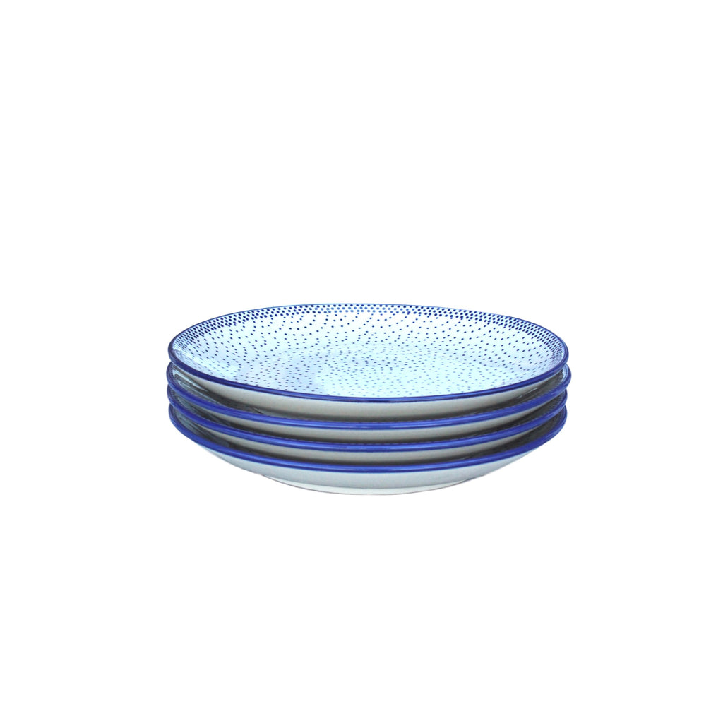 Tiny Blue Dots - Dinner Plate  Polish Ceramics - PasParTou