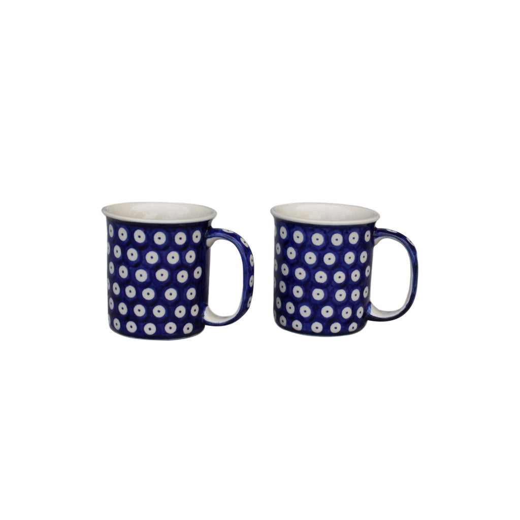 Dots in Dots - Classic Handled Mug  Polish Ceramics - PasParTou