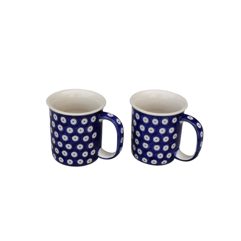 Dots in Dots - Classic Handled Mug  Polish Ceramics - PasParTou