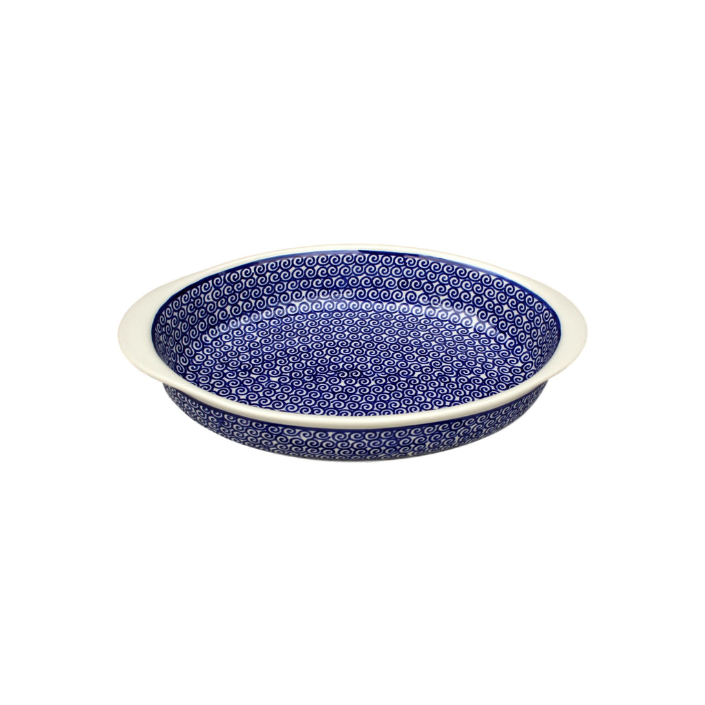 Swirls - Small Oval Baker  Polish Ceramics - PasParTou