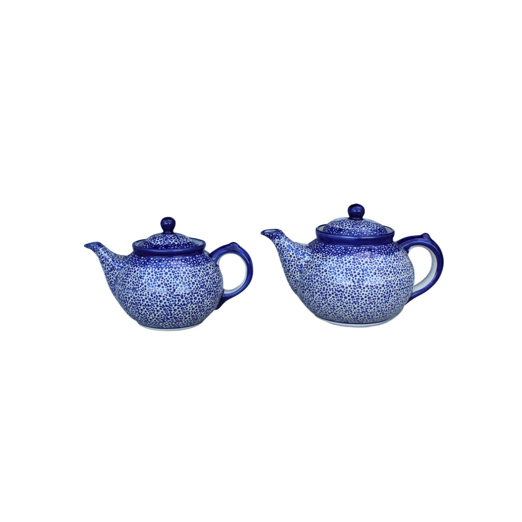 Blue Spatter - Large Teapot  Polish Ceramics - PasParTou