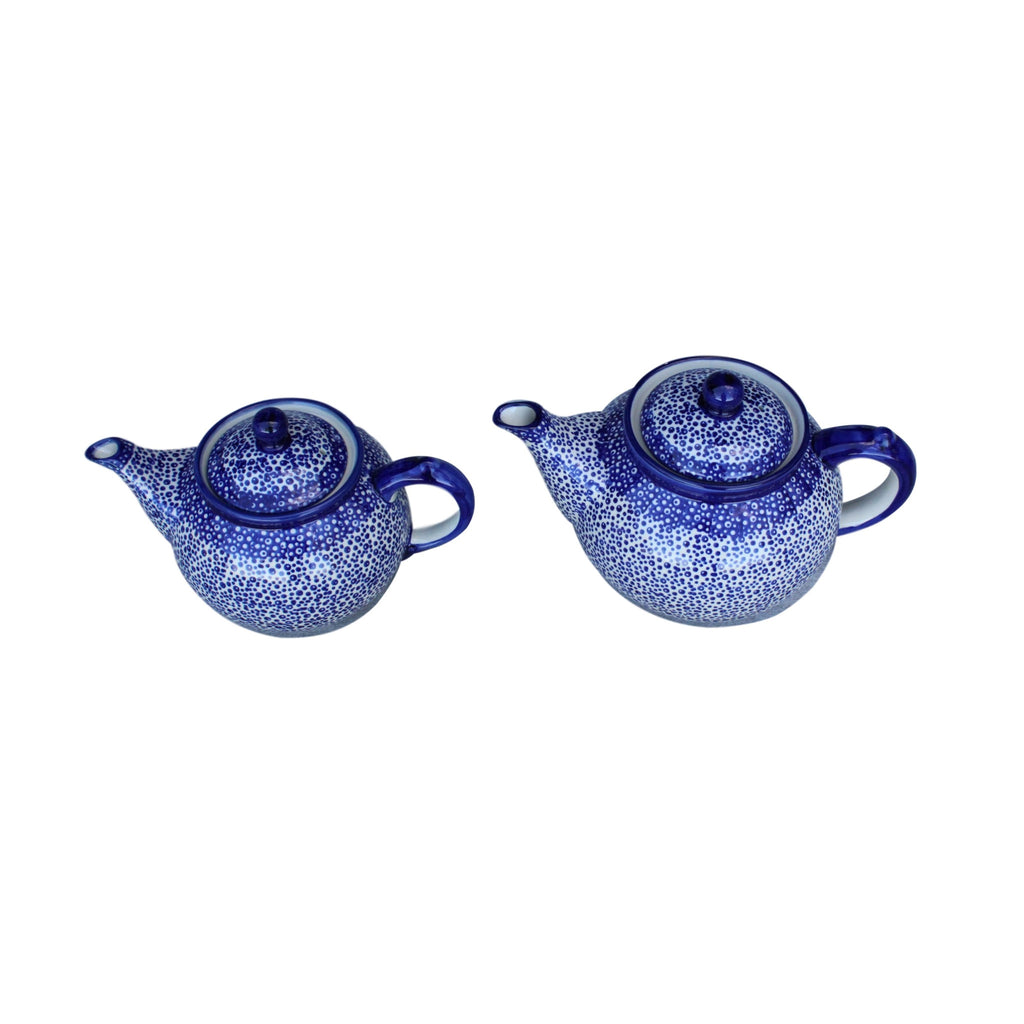 Blue Spatter - Small Teapot  Polish Ceramics - PasParTou