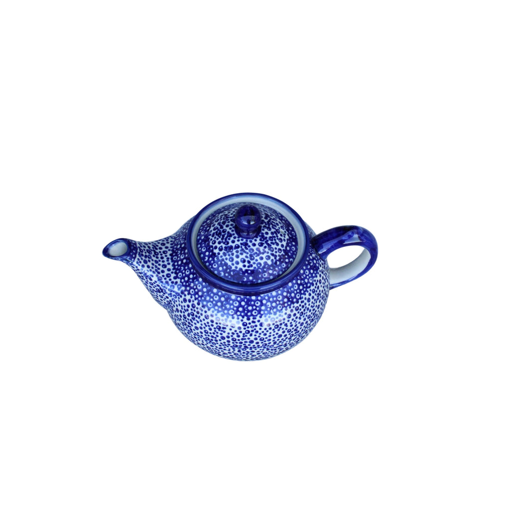 Blue Spatter - Small Teapot  Polish Ceramics - PasParTou