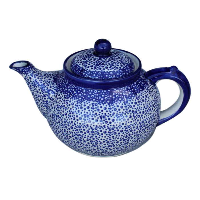 Blue Spatter - Large Teapot  Polish Ceramics - PasParTou