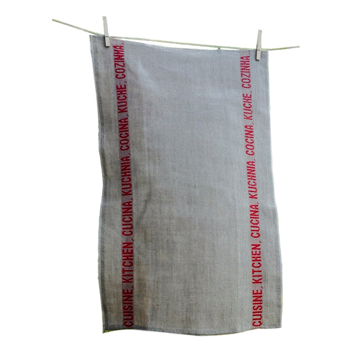 Teatowel - "Cuisine" Red  teatowel - PasParTou