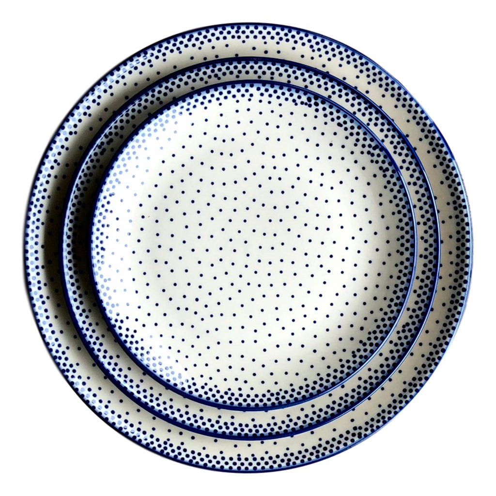 Tiny Blue Dots - Salad Plate  Polish Ceramics - PasParTou
