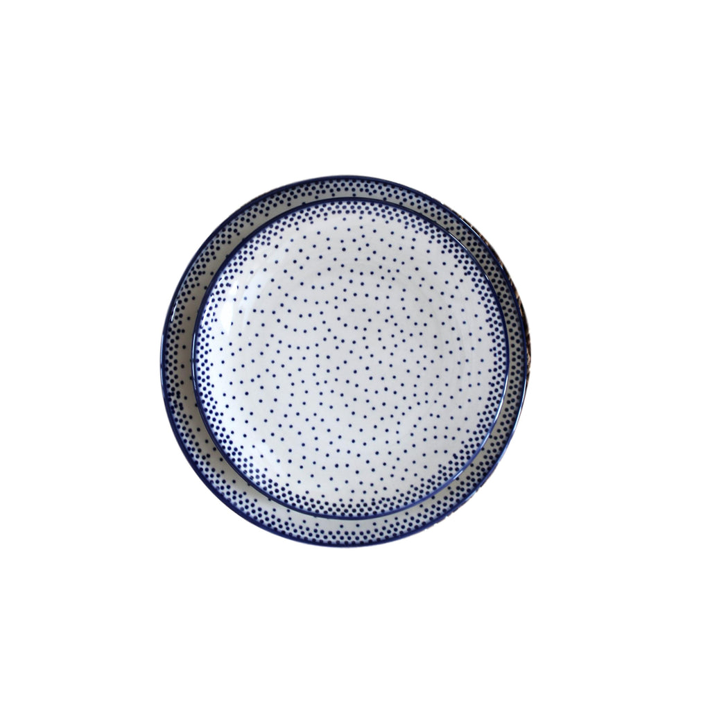 Tiny Blue Dots - Salad Plate  Polish Ceramics - PasParTou