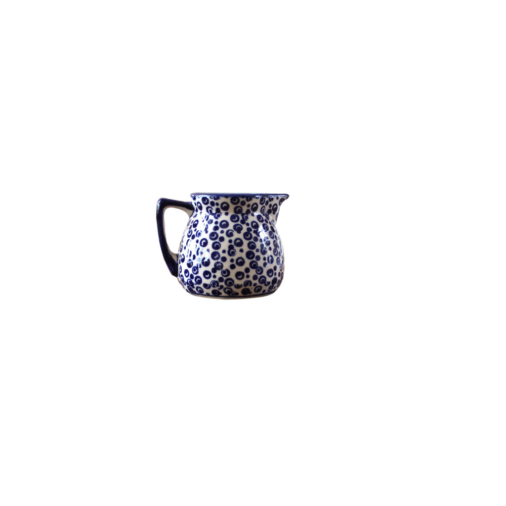 Tiny Blue Bubbles - Mini Creamer  Polish Ceramics - PasParTou