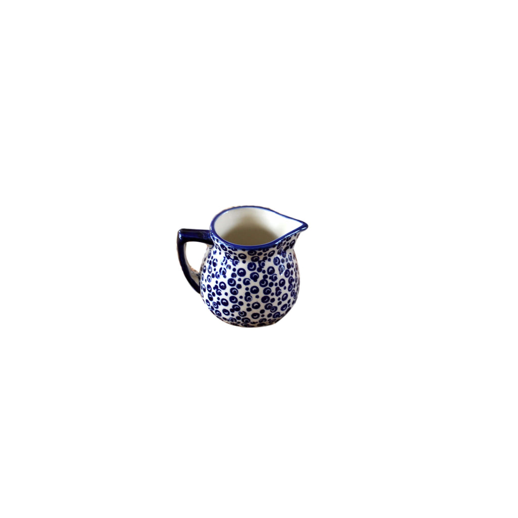 Tiny Blue Bubbles - Mini Creamer  Polish Ceramics - PasParTou