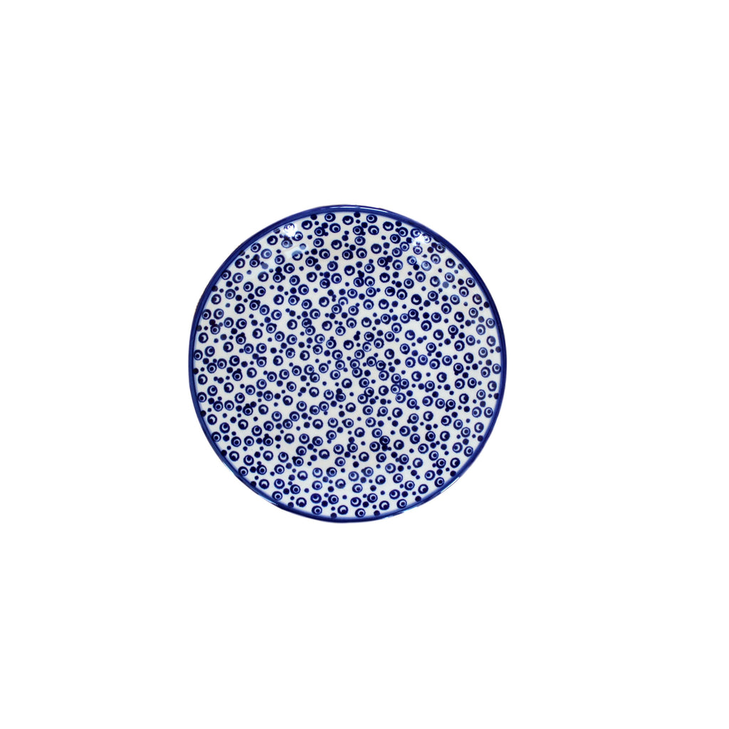 Tiny Blue Bubbles - Dessert Plate  Polish Ceramics - PasParTou