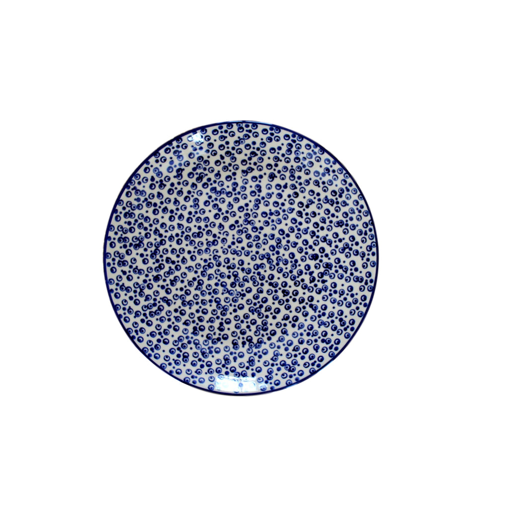 Tiny Blue Bubbles - Dinner Plate  Polish Ceramics - PasParTou