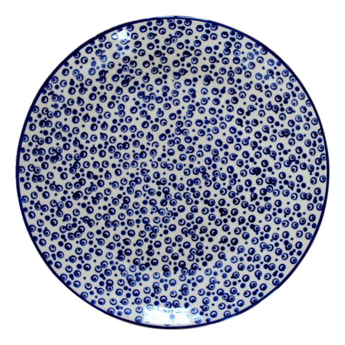 Tiny Blue Bubbles - Dinner Plate  Polish Ceramics - PasParTou