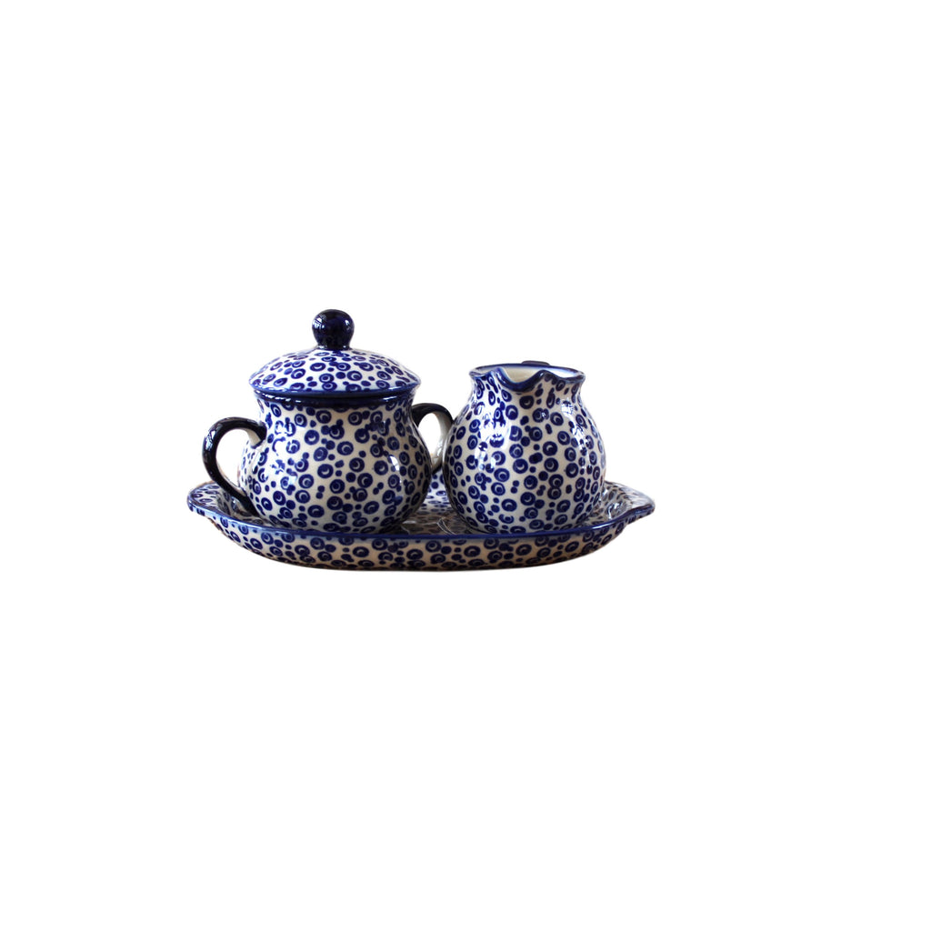 Tiny Blue Bubbles- Set for breakfast  Polish Ceramics - PasParTou