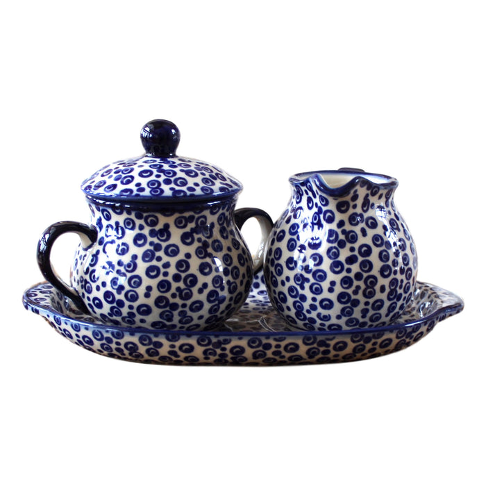 Tiny Blue Bubbles- Set for breakfast  Polish Ceramics - PasParTou