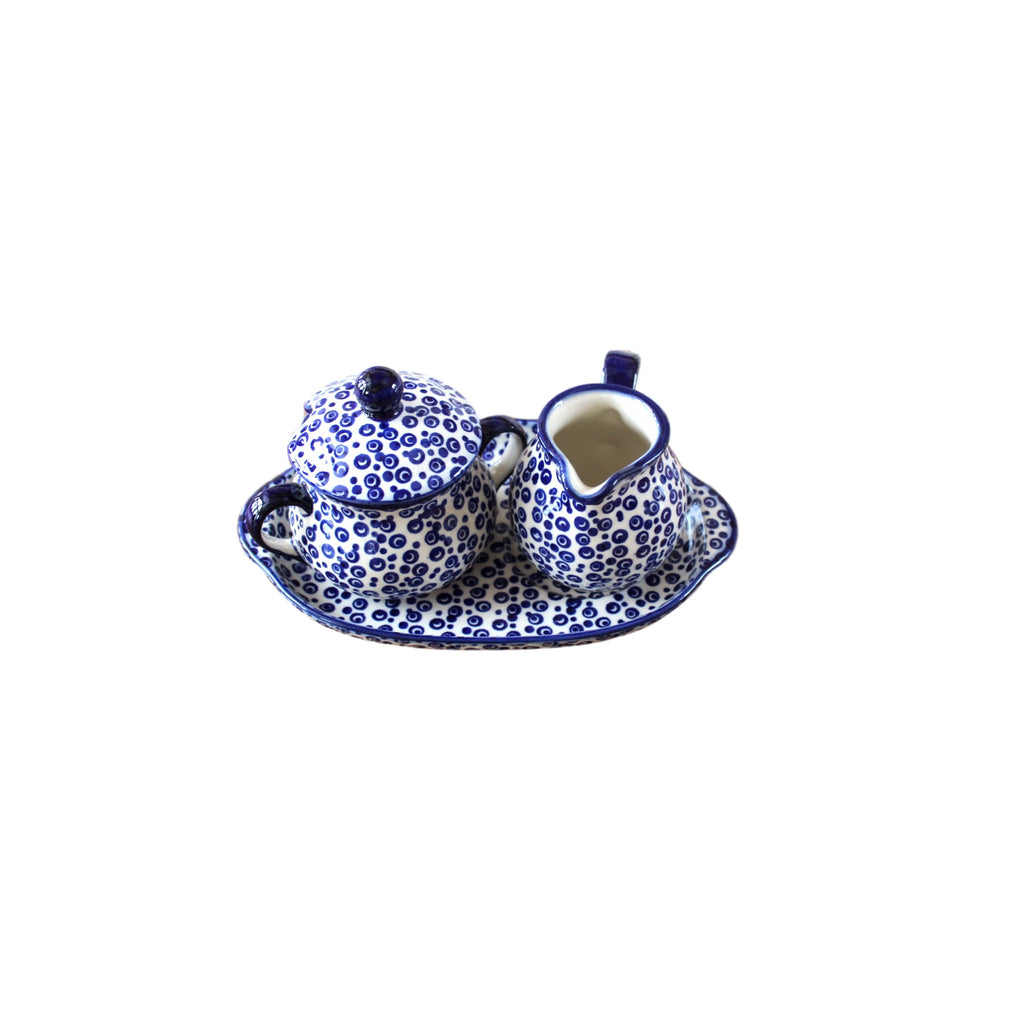 Tiny Blue Bubbles- Set for breakfast  Polish Ceramics - PasParTou