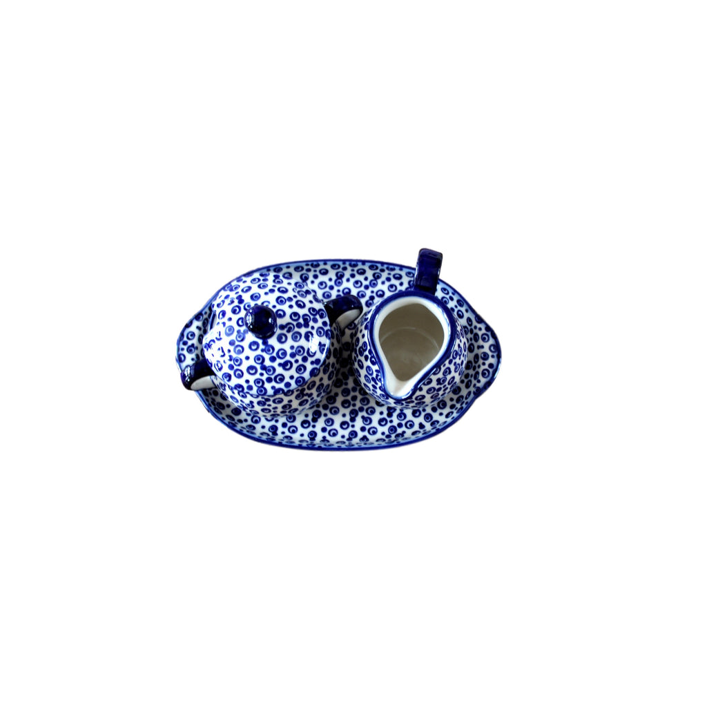 Tiny Blue Bubbles- Set for breakfast  Polish Ceramics - PasParTou