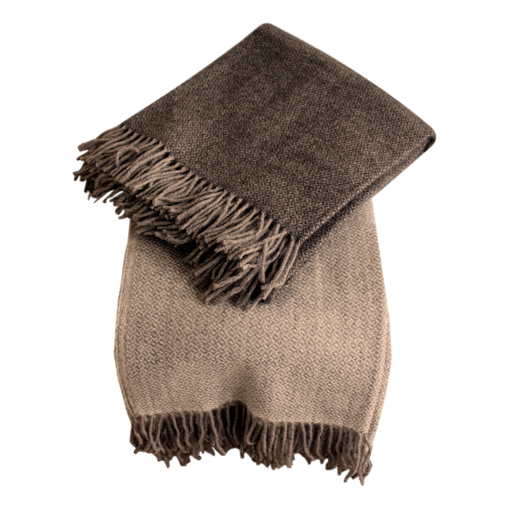 Throw - Brown Diamond -Organic Alpaca/Wool  Throws - PasParTou