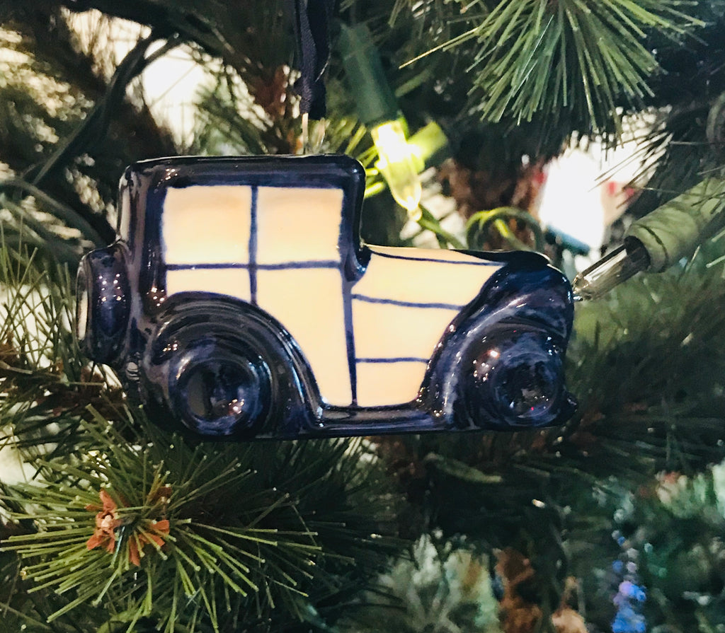 Ornament - Polish Pottery - Car  Christmas Ornaments - PasParTou
