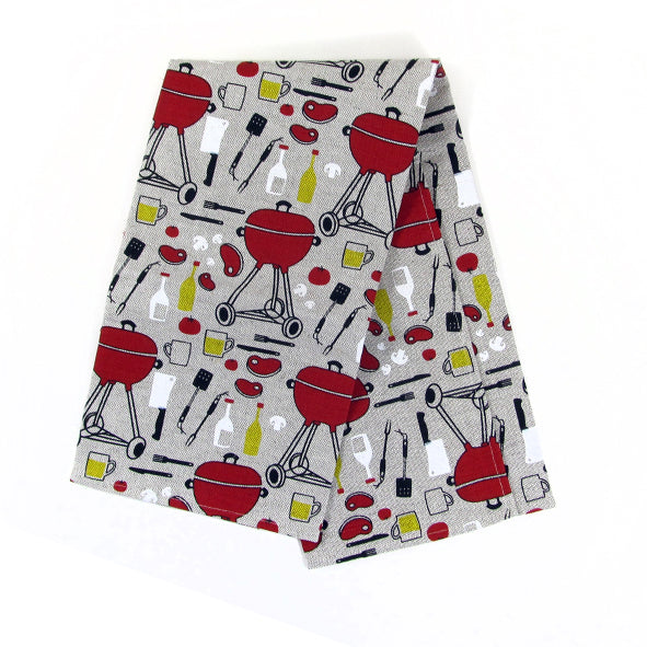 Teatowel Natural Linen/Cotton with Grill Items  Teatowel - PasParTou